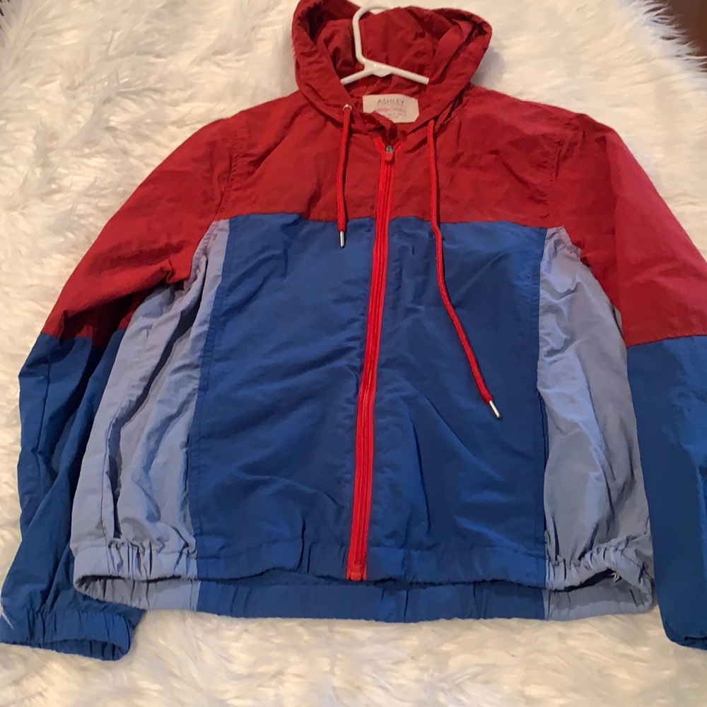 Red and blue jacket